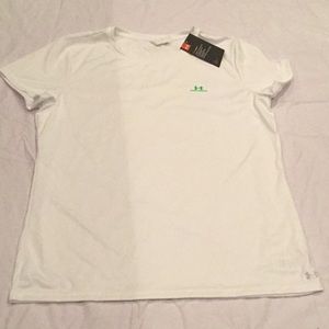 NWT XL Under Armour Heat Gear White Shirt